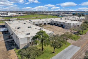 Aerial view of 700 Industrial Boulevard, an industrial property owned by Fort Capital and located in Sugar Land, TX